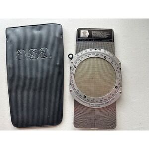 ASA E6-B Flight Computer Metal Navigation Slide Rule Case 1987 Aviation Tool